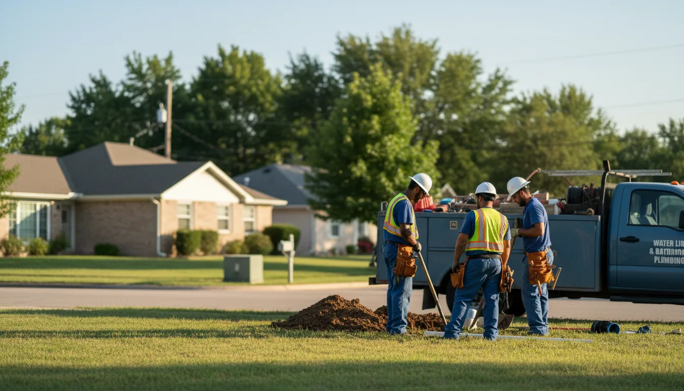 Residential water line and bathroom plumbing service in Pearce, AZ